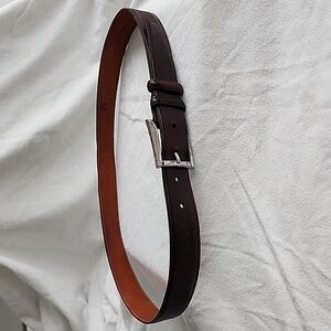 Trafalgar Men's Brown Cortina Leather Dress Belt Size 34/85